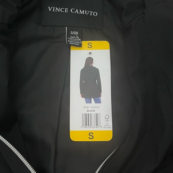 Vince Camuto Women's Lightweight Water Resistant Rain Jacket Black Small - Picture 7 of 10